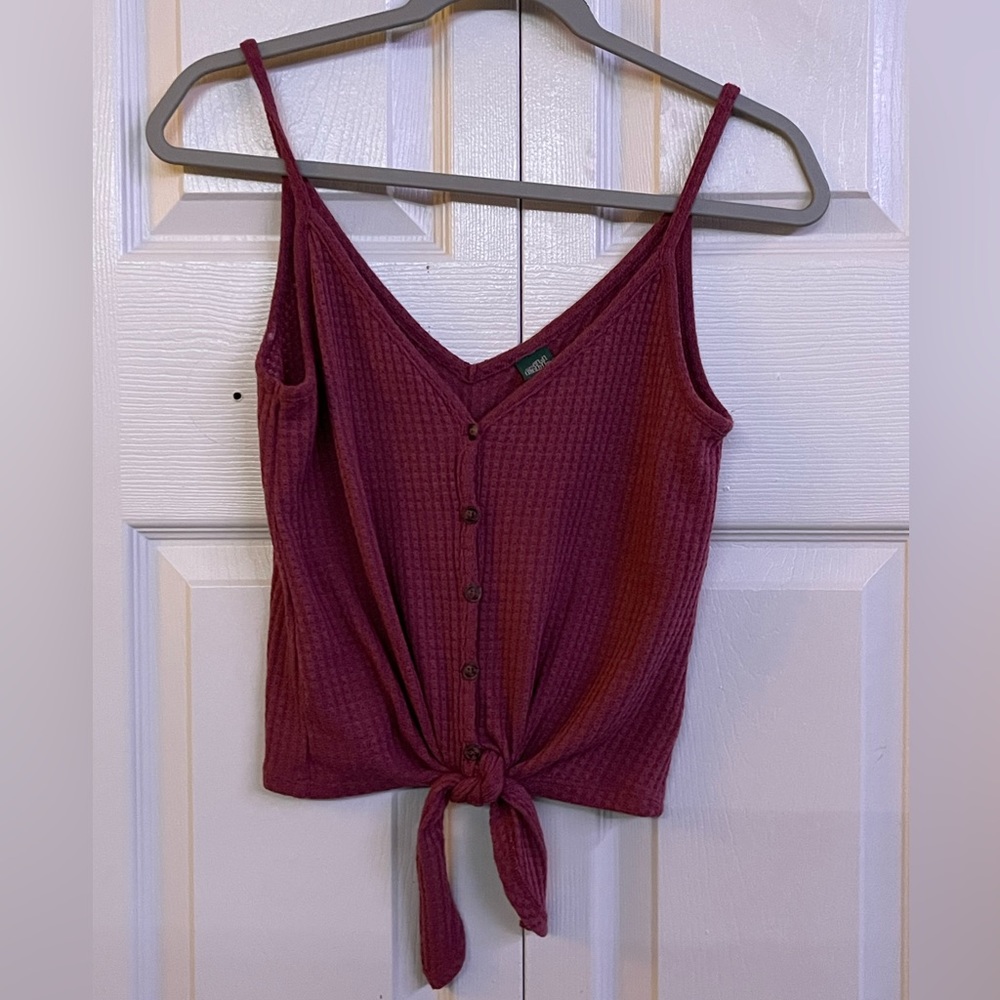 Red loose tank top